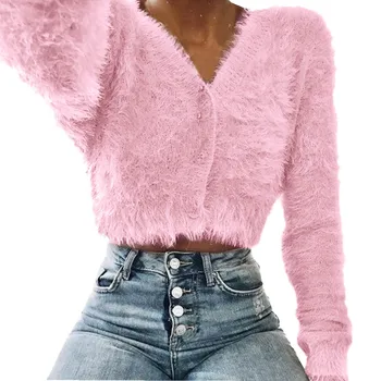 New Fashion High Quality Women Fashion V-neck Long Sleeve Furry Casual Sweater Crop Popular Women Tops Drop Shipping
New Fashion High Quality Women Fashion V-neck Long Sleeve Furry Casual Sweater Crop Popular Women Tops Drop Shipping