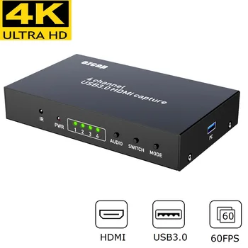 4 CH USB Video Capture Card, HDMI USB3.0 1080P60FPS Video record built-in multi-viewer &Versatile Application for Win MAC Linux
4 CH USB Video Capture Card, HDMI USB3.0 1080P60FPS Video record built-in multi-viewer &Versatile Application for Win MAC Linux