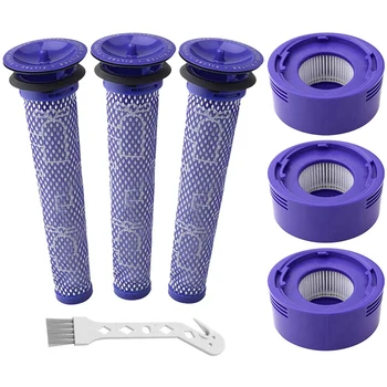 7-Pack Vacuum Filter Replacement Kit for Dyson V6, V8, V7 Vacuum Cleaner, 3 HEPA Column Filter, 3 Pre-Filter, 1 Cleaning Brush
7-Pack Vacuum Filter Replacement Kit for Dyson V6, V8, V7 Vacuum Cleaner, 3 HEPA Column Filter, 3 Pre-Filter, 1 Cleaning Brush