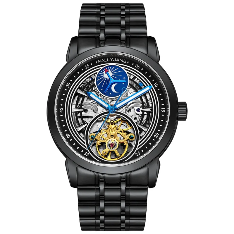 new NEW MEN WATCH TOURBILLON AUTOMATIC MECHANICAL LUXURY BRAND FASHION MALE PILOT CLOCK MULTIFUNCTIONAL SPORTS CREATIVE GIFT