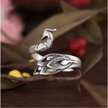 POFUNUO 925 Sterling Silver Women Delicate Vintage Style Peacock Phoenix Rings Female Make Old Distressed Niche Open Rings 2020
POFUNUO 925 Sterling Silver Women Delicate Vintage Style Peacock Phoenix Rings Female Make Old Distressed Niche Open Rings 2020