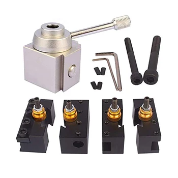 4pcs Mini Lathe Post Holder Kit Quick Change Tool Boring Blade Turning Facing Holder Set Handle Angle Workpiece for Machine
4pcs Mini Lathe Post Holder Kit Quick Change Tool Boring Blade Turning Facing Holder Set Handle Angle Workpiece for Machine