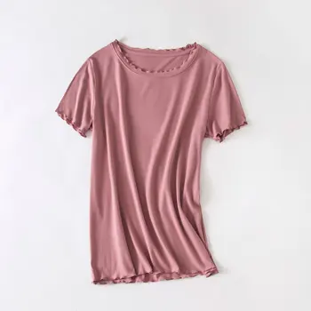 Thread Free Ironing Solid Color Lace Round Neck T-Shirt Women Short Sleeve 2020 New Spring Summer Slim Slim Thin Bottoming Shirt
Thread Free Ironing Solid Color Lace Round Neck T-Shirt Women Short Sleeve 2020 New Spring Summer Slim Slim Thin Bottoming Shirt