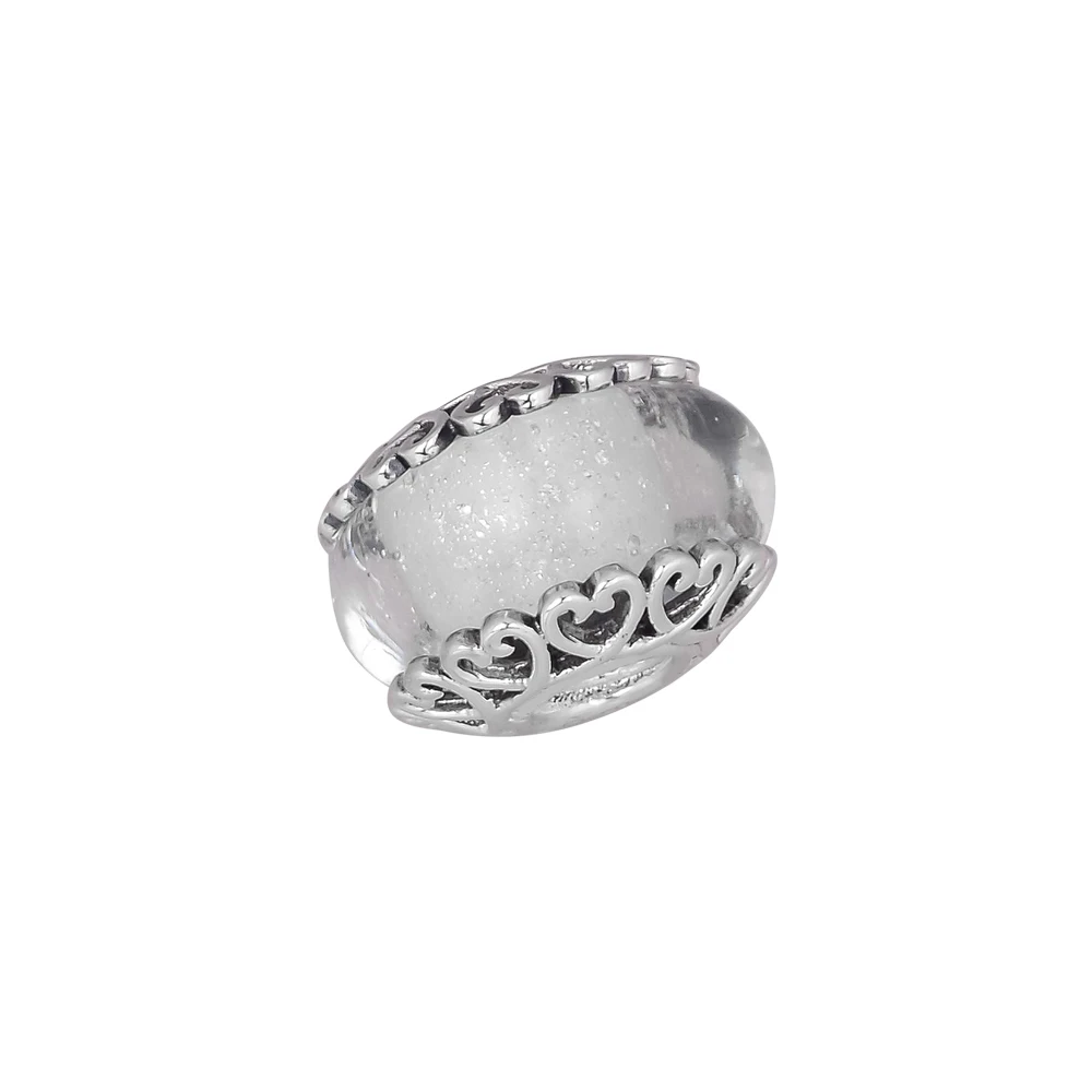 Iridescent White Glass Charm New Fashion Beads For Jewelry Making Sterling Silver Jewelry For Woman DIY Bracelets
Iridescent White Glass Charm New Fashion Beads For Jewelry Making Sterling Silver Jewelry For Woman DIY Bracelets