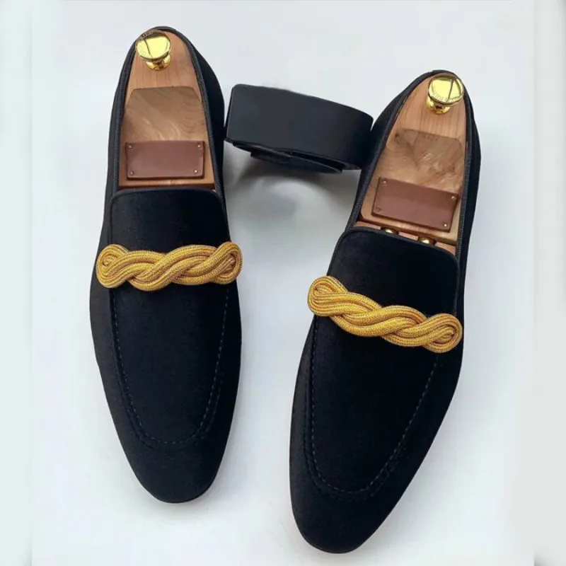 Handmade Men Velvet Loafers Italy Designer Twist Rope Square Toe Flats Male Party Wedding Dress Shoes Large Size
Handmade Men Velvet Loafers Italy Designer Twist Rope Square Toe Flats Male Party Wedding Dress Shoes Large Size