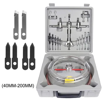 Woodworking Multi Use Variable Size Hole Cutting Kit Adjustable Large Hole Saw Circle Cutter 40-200/300mm With Dust Cover For Gy
Woodworking Multi Use Variable Size Hole Cutting Kit Adjustable Large Hole Saw Circle Cutter 40-200/300mm With Dust Cover For Gy