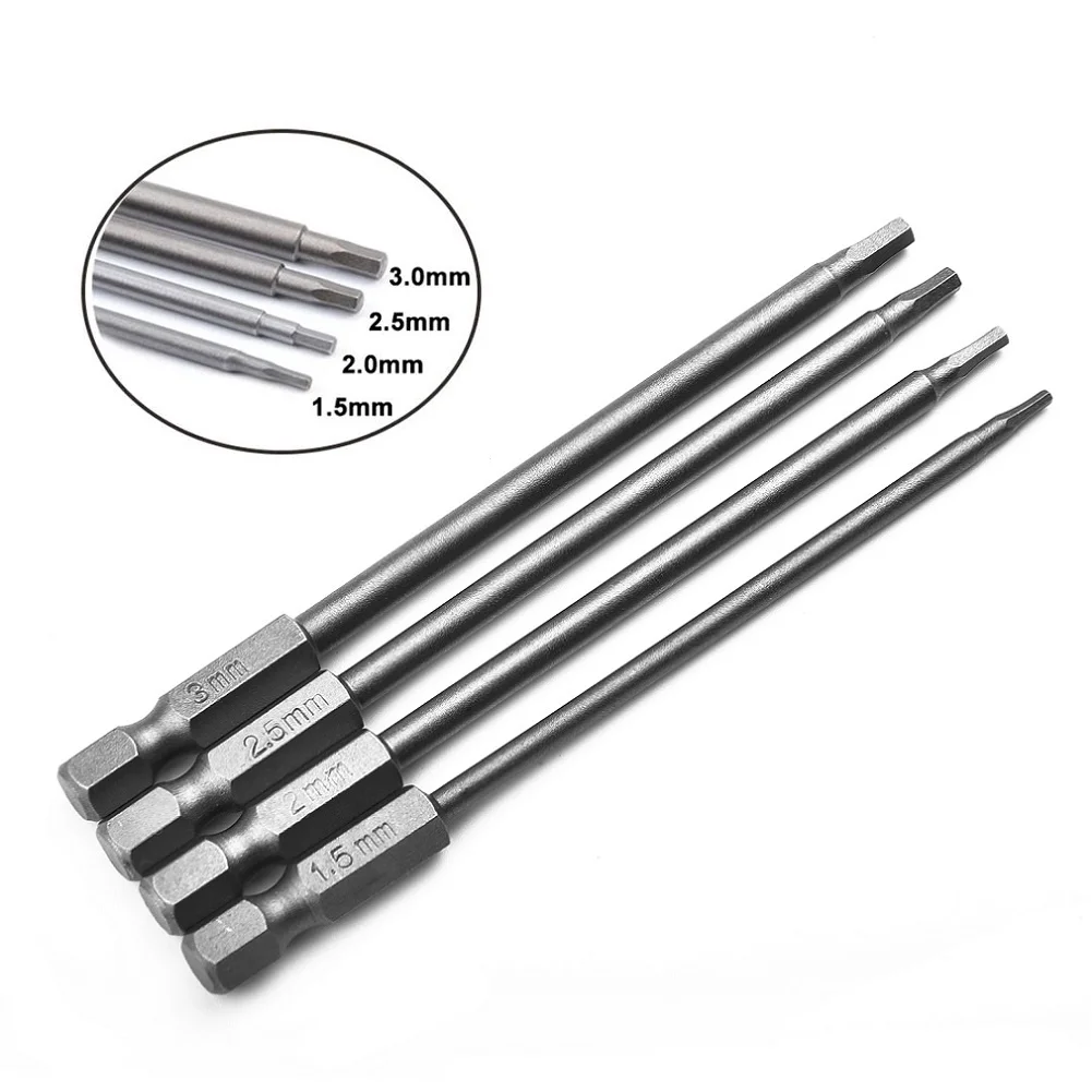 4pcs 1/4 Hex Shank Magnetic Head Screw Driver Screwdriver Bit 1.5/2.0/2.5/3.0mm Stripped Screws Extractor Demolition Tools
4pcs 1/4 Hex Shank Magnetic Head Screw Driver Screwdriver Bit 1.5/2.0/2.5/3.0mm Stripped Screws Extractor Demolition Tools