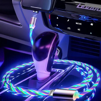 Magnetic LED Light Cable Fast Charging Magnet Micro USB Type C Cable LED Wire Cord Type-C Charger Car Accessories
Magnetic LED Light Cable Fast Charging Magnet Micro USB Type C Cable LED Wire Cord Type-C Charger Car Accessories