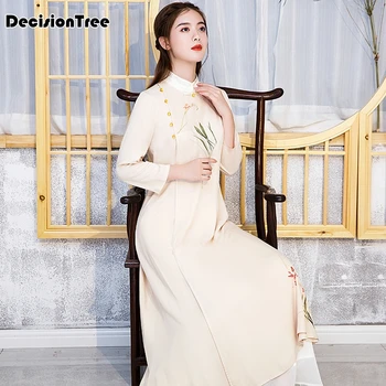 2020 Chinese Dress white flower women satin cheongsam rayon wedding dress elegant split qipao traditional chinese women vestido
2020 Chinese Dress white flower women satin cheongsam rayon wedding dress elegant split qipao traditional chinese women vestido