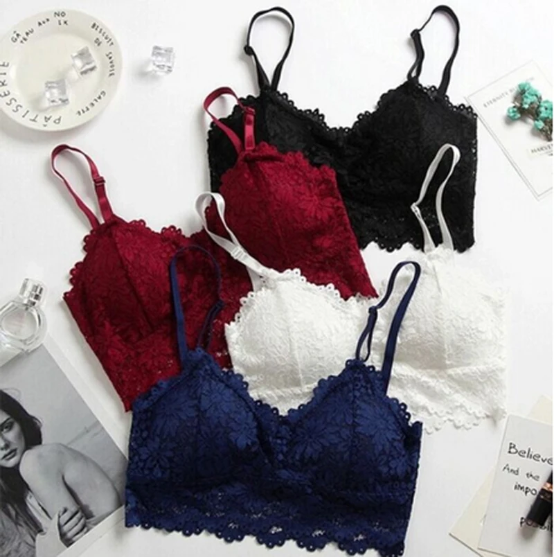 Sexy Fashion Camisole Padded Tank Tops Women Fitness Underwear Floral Lace Bralette Crop Top Womens Clothing
Sexy Fashion Camisole Padded Tank Tops Women Fitness Underwear Floral Lace Bralette Crop Top Womens Clothing