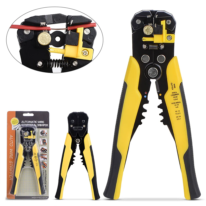 QHTITEC HS-D1 Wire cutter Automatic Stripper Multifunctional Stripping Tools Crimping Pliers Terminal 0.2-6.0mm2 hand tool
QHTITEC HS-D1 Wire cutter Automatic Stripper Multifunctional Stripping Tools Crimping Pliers Terminal 0.2-6.0mm2 hand tool