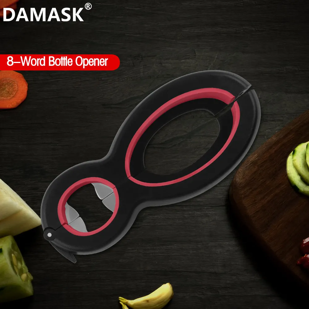 Damask 8 Word Shape Multi Function Twist Bottle Opener All in One Jar Gripper for Can Wine Beer Lid Twist Off Jar Opener
Damask 8 Word Shape Multi Function Twist Bottle Opener All in One Jar Gripper for Can Wine Beer Lid Twist Off Jar Opener