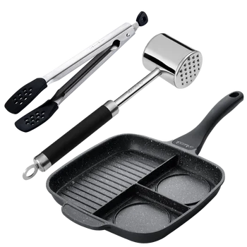 1Set Steak Tool Set Frying Pan Less Smoke Not Sticky Fried Steak Dedicated Stripe Pan Household Creative Lovely Quality High-end
1Set Steak Tool Set Frying Pan Less Smoke Not Sticky Fried Steak Dedicated Stripe Pan Household Creative Lovely Quality High-end