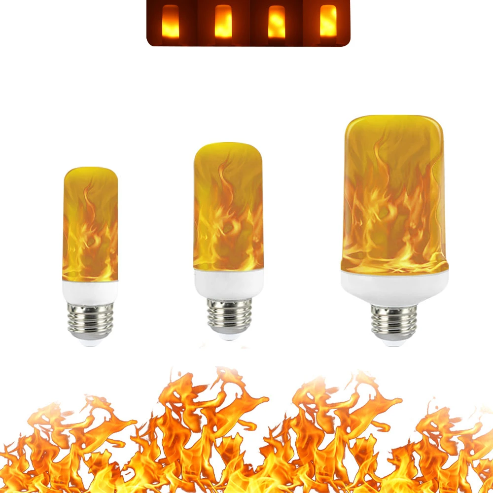 9W 12W E27 E14 B22 Flame effect Led Light Bulb 3 Modes With Gravity Romantic Bright 110V 220V LED Lamp Flickering For Decor | Лампы и