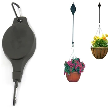 Black Retractable Garden Pulley Basket Pull Down Hanging Hanger Plant Pot Hooks Planter Plastic Holder Household Flowerpot 
Black Retractable Garden Pulley Basket Pull Down Hanging Hanger Plant Pot Hooks Planter Plastic Holder Household Flowerpot