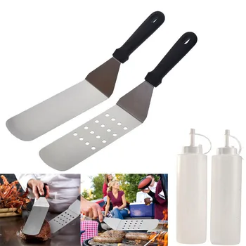 Griddle Accessory Tool Kit 5 Piece Professional Grill Spatula & Scraper Set Flipper Stainless Steel for Flat Top Grill Hibachi B
Griddle Accessory Tool Kit 5 Piece Professional Grill Spatula & Scraper Set Flipper Stainless Steel for Flat Top Grill Hibachi B