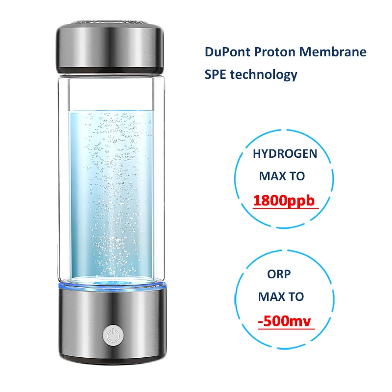 Max up to 1800ppb Hydrogen Water Generator H2 Bottle with Dupont membrane