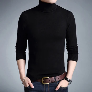 Solid Pullover Men Knitwear Winter Warm Sweater Men Slim Black High Neck Thick Turtleneck Mens Sweaters Fit Male SW08
Solid Pullover Men Knitwear Winter Warm Sweater Men Slim Black High Neck Thick Turtleneck Mens Sweaters Fit Male SW08