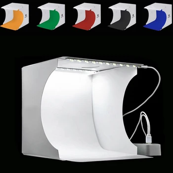 Mini Folding LED Lightbox Studio Portable Photography Photo Video Box Lighting Shooting Tent Softbox 20x20cm with 6 Backdrops
Mini Folding LED Lightbox Studio Portable Photography Photo Video Box Lighting Shooting Tent Softbox 20x20cm with 6 Backdrops