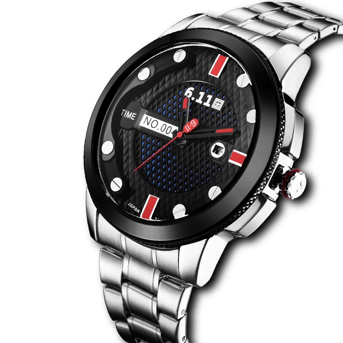 6.11 Watch Light Energy Watch Quartz Watch Table Steel Belt Waterproof with Calendar Light Kinetic Energy Watch
6.11 Watch Light Energy Watch Quartz Watch Table Steel Belt Waterproof with Calendar Light Kinetic Energy Watch