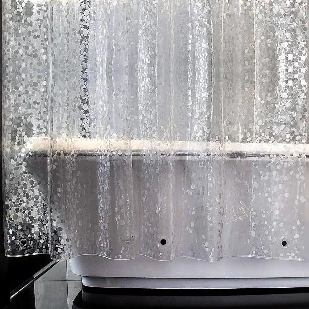 VCVCOO Clear Shower Curtain EVA Translucent 3D Pebble Heavy-Weighted Shower Curtain Liner Plastic Moldproof Waterproof Curtain
VCVCOO Clear Shower Curtain EVA Translucent 3D Pebble Heavy-Weighted Shower Curtain Liner Plastic Moldproof Waterproof Curtain