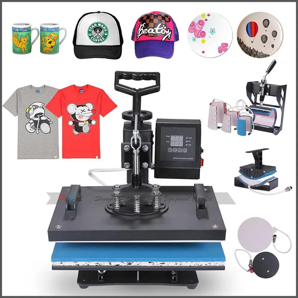 Sublimation Combo Mug Cap Shirt 8 In 1 Printing Heat Press Machine 
Sublimation Combo Mug Cap Shirt 8 In 1 Printing Heat Press Machine