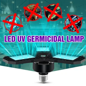 E27 Led UVC Sterilizer Lamp 40W 60W 80W Ozone Ultravioleta Led Bulb 220V Lampara UV Germicidal Led Light 110V Esterilizador Lamp