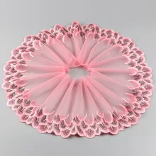 2019 חדש 20*100cm רקמת טווס עיצוב נטו תחרה בד Tissu Costura רשת טול תחרת כבל תחרה תפירה DIY בובת בד(China)