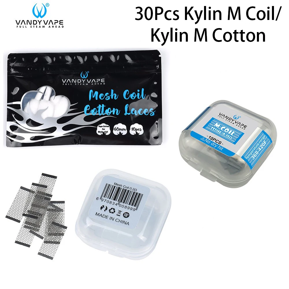 Original 30pcs Vandy Vape Kylin M Coil 0.2ohm 0.15ohm Core Kylin M Cotton For Vandyvape Kylin M RTA Tank Electronic Cigarette
Original 30pcs Vandy Vape Kylin M Coil 0.2ohm 0.15ohm Core Kylin M Cotton For Vandyvape Kylin M RTA Tank Electronic Cigarette