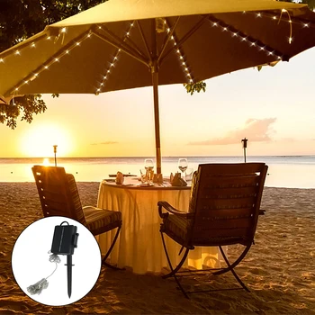 104 LED Solar Light Outdoor IP65 Waterproof Patio Umbrella String Lights Solar Parasol Light Garden Yard Decoration Light
104 LED Solar Light Outdoor IP65 Waterproof Patio Umbrella String Lights Solar Parasol Light Garden Yard Decoration Light