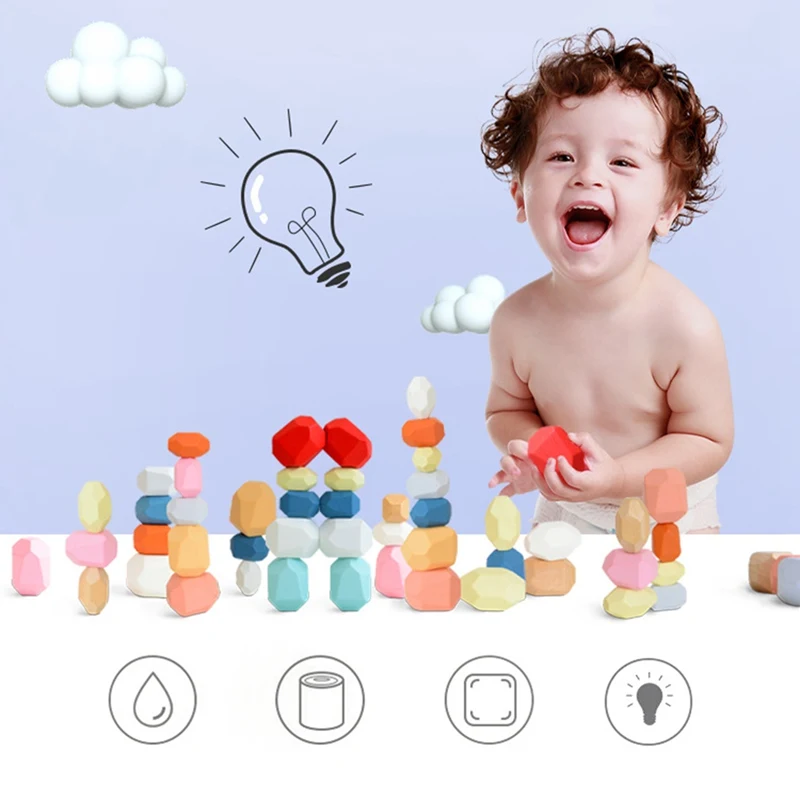 Children's Wooden Rainbow Color Stone Building Block Educational Toy Creative Nordic Style Stacking Game Birthday Gift
Children's Wooden Rainbow Color Stone Building Block Educational Toy Creative Nordic Style Stacking Game Birthday Gift