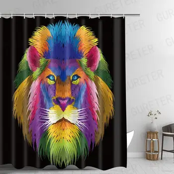 Bathroom Shower Curtain 3d color Lion Leopard Animals Prints Waterproof Polyester Fabric for Curtains Bath Screen Home Decor
Bathroom Shower Curtain 3d color Lion Leopard Animals Prints Waterproof Polyester Fabric for Curtains Bath Screen Home Decor