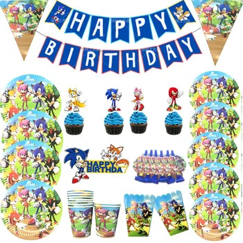 Sonic The Hedgehog Party Supplies Paper Cups Plates Birthday Party Supplies Decoration Cartoon Figure Foil Numbers Balloons Set
Sonic The Hedgehog Party Supplies Paper Cups Plates Birthday Party Supplies Decoration Cartoon Figure Foil Numbers Balloons Set