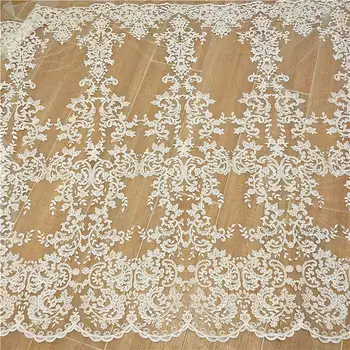 Sequined Floral lace fabric, Wedding fabric, bridal lace fabric, embroidery lace, Alencon Lace Fabric - Ivory 
Sequined Floral lace fabric, Wedding fabric, bridal lace fabric, embroidery lace, Alencon Lace Fabric - Ivory