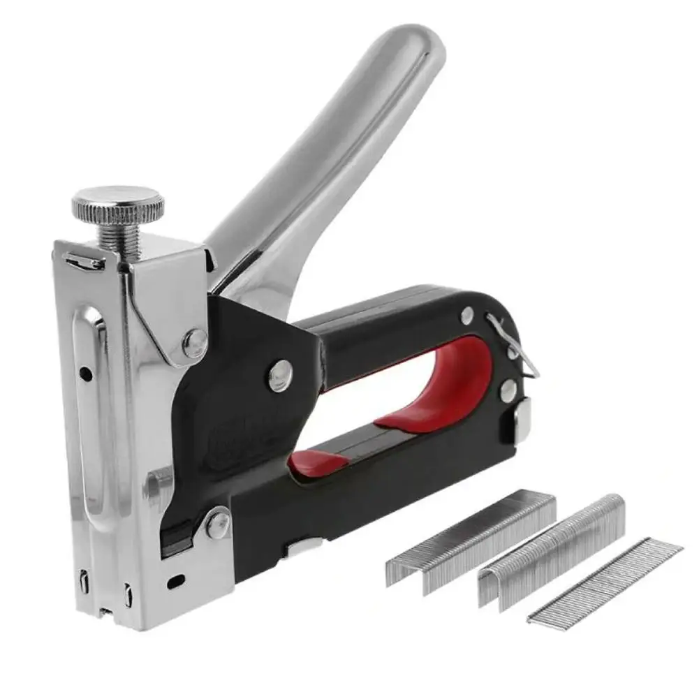 3-in-1 Manual Heavy Duty Hand Nail Gun Stapler Tracker Kit With 300pc Staples For Carpentry Furniture Woodworking Tacker Tools
3-in-1 Manual Heavy Duty Hand Nail Gun Stapler Tracker Kit With 300pc Staples For Carpentry Furniture Woodworking Tacker Tools