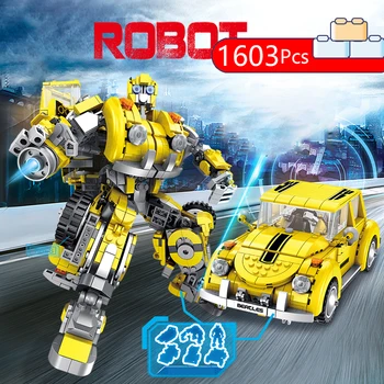 PLS 621019 bumblebee robot morphing creator 2 in 1Mecha robot set Lepining city building block model children toys gifts
PLS 621019 bumblebee robot morphing creator 2 in 1Mecha robot set Lepining city building block model children toys gifts