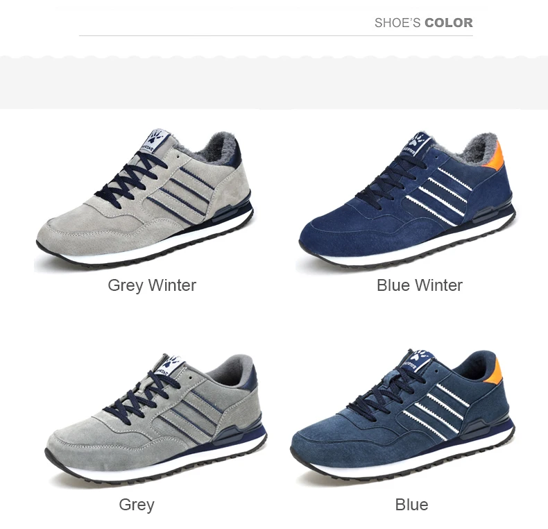 Mens Winter Sneakers Breathable Warm Fur Casual Shoes Male Leather Lace Up Flat Shoes Anti-Slip Waterproof Outdoor Fit Sneakers