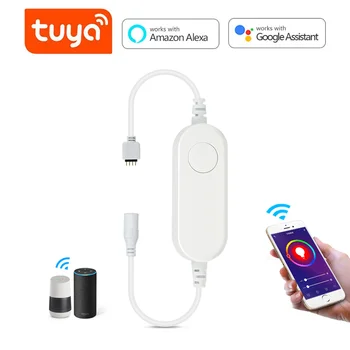 Tuya Smart LED RGB Light Controller Smart Life APP Lamp Controller 5V 12V Remote Voice Control Work with Alexa Echo Google home
Tuya Smart LED RGB Light Controller Smart Life APP Lamp Controller 5V 12V Remote Voice Control Work with Alexa Echo Google home
