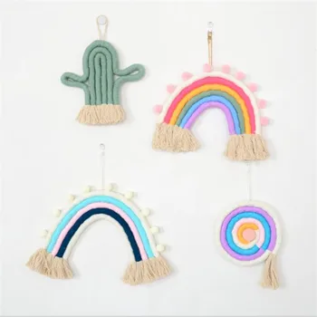 INS Nordic Hand Woven Rainbow Tassel Tapestry Kids Room Decorations Ornaments Wall Hanging Pendant Bedroom Nursery Photo Props
INS Nordic Hand Woven Rainbow Tassel Tapestry Kids Room Decorations Ornaments Wall Hanging Pendant Bedroom Nursery Photo Props