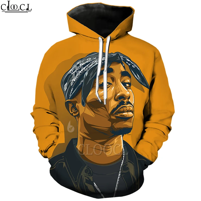 Толстовка CLOOCL Rapper Amaru Shakur 2pac Tupac Повседневная Уличная одежда 3D Принт толстовки