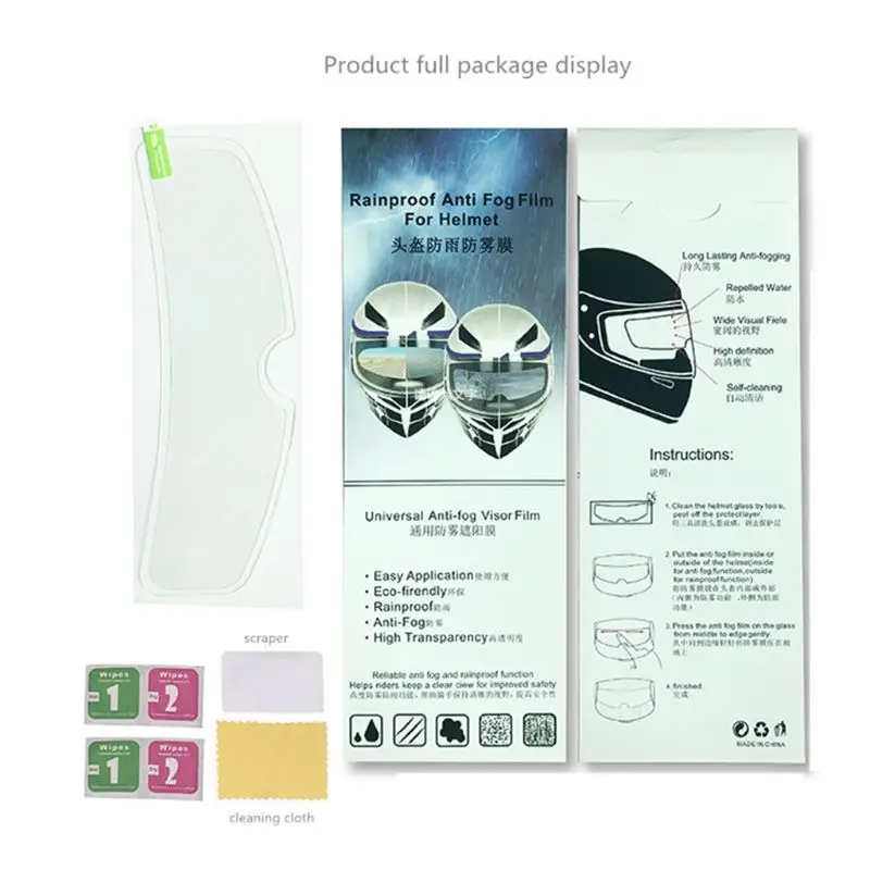 Universal Type Motorcycle Helmet Water Resistant Anti-rain Anti-fog Film Lens Stickers Riding Safety Helmet Water Resistant
Universal Type Motorcycle Helmet Water Resistant Anti-rain Anti-fog Film Lens Stickers Riding Safety Helmet Water Resistant