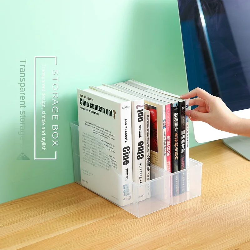 Desk Book Storage Box Transparent Desktop Student Sorting Stand Shelf Document Rack Plastic Home Storage Organization Statinery
Desk Book Storage Box Transparent Desktop Student Sorting Stand Shelf Document Rack Plastic Home Storage Organization Statinery