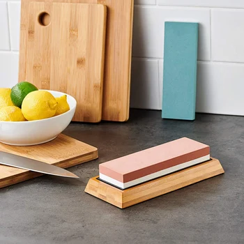 Whetstone Sharpening Stone Set - 400 1000 6000 Whetstones, Non-Slip Bamboo Base, Silicon Holder, Angle Guide and Fixing Stone
Whetstone Sharpening Stone Set - 400 1000 6000 Whetstones, Non-Slip Bamboo Base, Silicon Holder, Angle Guide and Fixing Stone