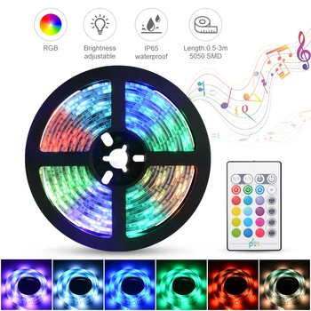 USB LED Strip lamp 5050 24 Key Waterproof Flexible USB LED light Tape Ribbon TV Background Lighting Lamp Voice Control
USB LED Strip lamp 5050 24 Key Waterproof Flexible USB LED light Tape Ribbon TV Background Lighting Lamp Voice Control