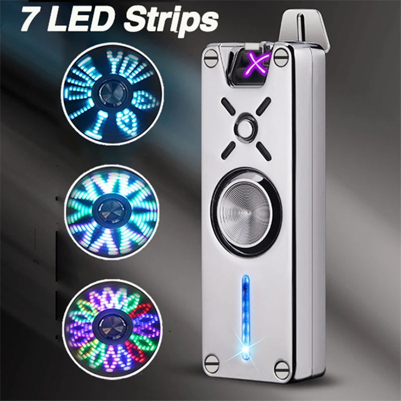 7 LED Strips Hand Spinner USB Electronic Lighter Fidget Spinner Double ARC Lighter Windproof Cigarette Lighters Plasma Lighter
7 LED Strips Hand Spinner USB Electronic Lighter Fidget Spinner Double ARC Lighter Windproof Cigarette Lighters Plasma Lighter