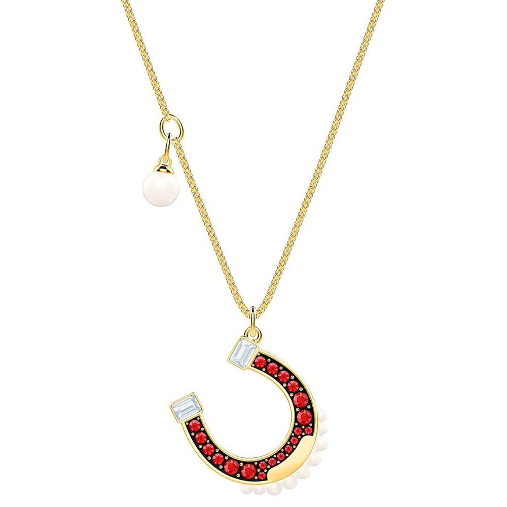 

SWA RO 2019 Original 1:1 Wholesale New LUCKY GODDESS HORSE Necklace Female Horseshoe lucky Give Mommy Girlfriend Best Gift