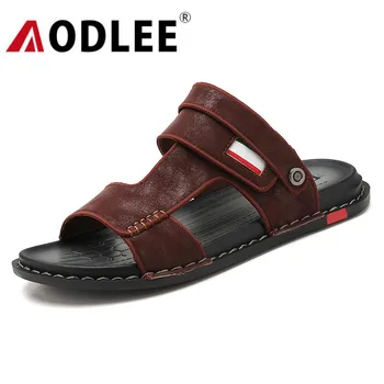 Men Sandals Casual Men Beach Sandals Fashion Leather Breathable Sandals Slippers Shoes Men Non-slip Footwear Dropshipping AODLEE
Men Sandals Casual Men Beach Sandals Fashion Leather Breathable Sandals Slippers Shoes Men Non-slip Footwear Dropshipping AODLEE