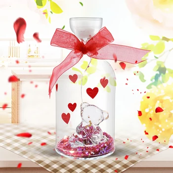 New Year Souvenir Gifts Crystal Bear LED Box Creative Romantic Wishing Bottle Home Decorative Item
New Year Souvenir Gifts Crystal Bear LED Box Creative Romantic Wishing Bottle Home Decorative Item