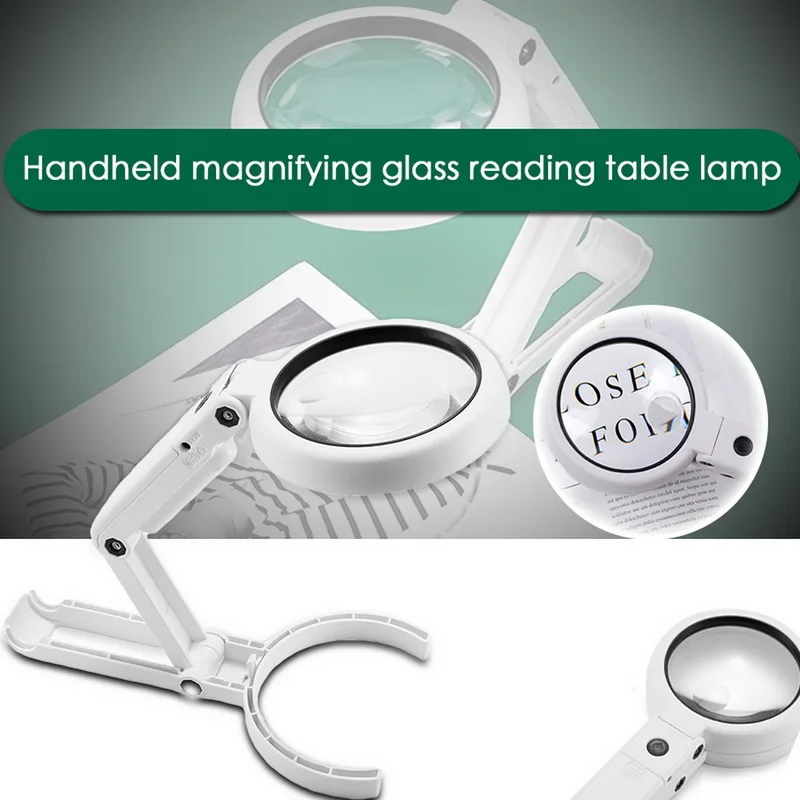 5X 11X Magnifying Glass Dual Use Table Lamp Bright Stand Non Slip Hand Held 8 LED Magnifier Lamp for Reading Crafting Repairing
5X 11X Magnifying Glass Dual Use Table Lamp Bright Stand Non Slip Hand Held 8 LED Magnifier Lamp for Reading Crafting Repairing