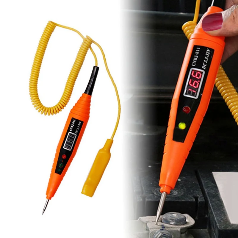2.5-32V Spring Line Car Digital LCD Electric Voltage Tester Pen LED Light Probe Detector Tester For Motorcycle Automotive Tools
2.5-32V Spring Line Car Digital LCD Electric Voltage Tester Pen LED Light Probe Detector Tester For Motorcycle Automotive Tools